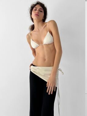 NWOT Ziah Fine Strap Triangle Bikini Top and Classic Bottom